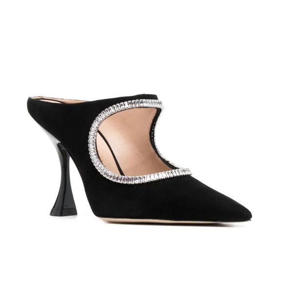 Stuart Weitzman Ella 100mm crystal-embellished mules Size 39 8.5 - Picture 3 of 9